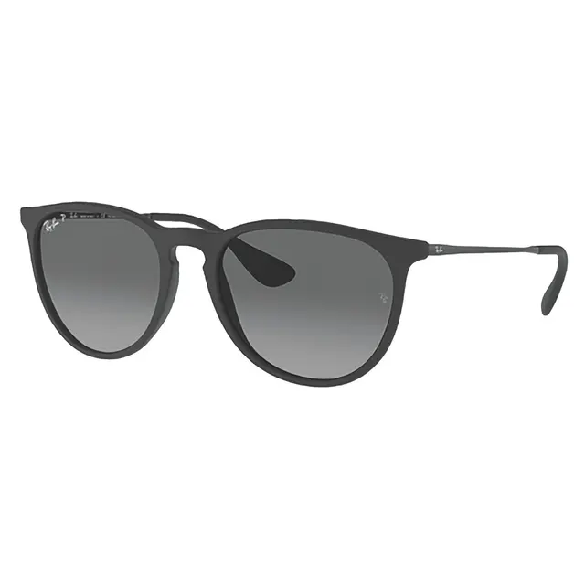RAYBAN® ERIKA MATTE BLACK WITH LIGHT GRAY LENSES