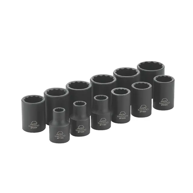 12 PIECE 3/8" DRIVE SAE 12 POINT ADV IMPACT SOCKET SET