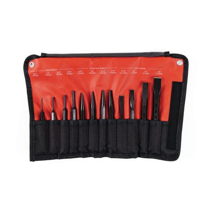 12 PIECE PUNCH AND CHISEL SET