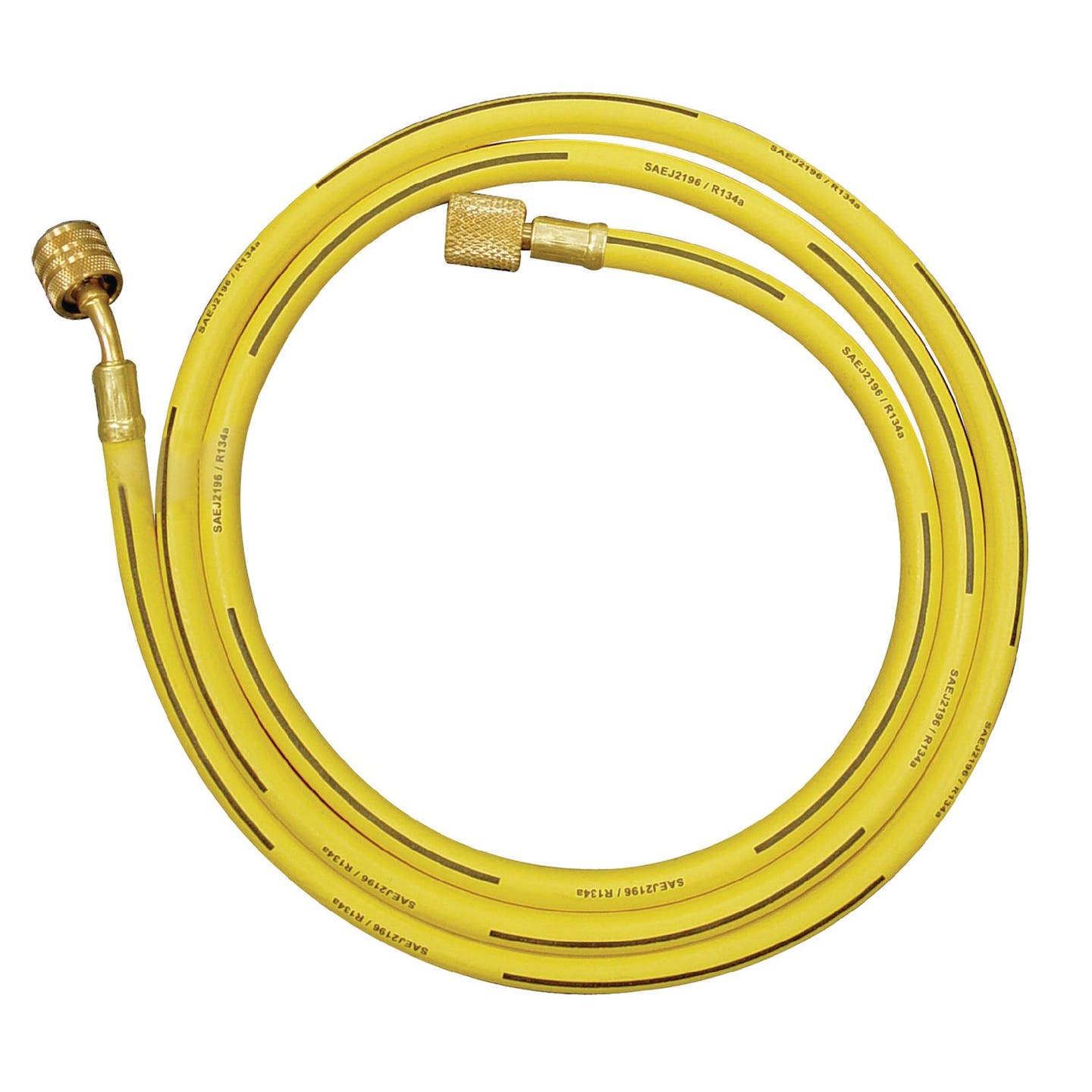 72" R134A YELLOW HOSE WITH SHUT-OFF VALVE