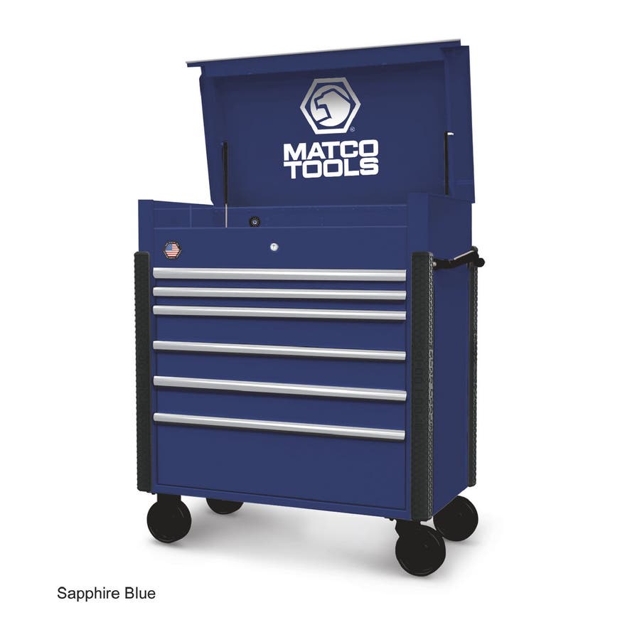 41" x 23" JSC773 ROLLING TOOL CART (SAPPHIRE BLUE/CHROME) JSC773DDC