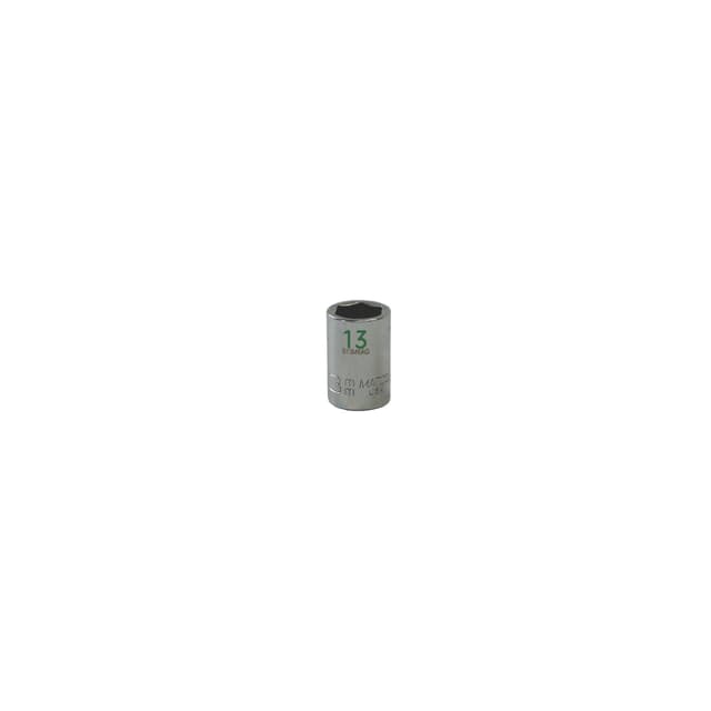 3/8" DRIVE 13MM METRIC 6 POINT CHROME SOCKET - GREEN
