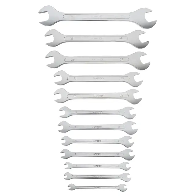 12 PIECE MASTER METRIC THIN FLAT WRENCH SET