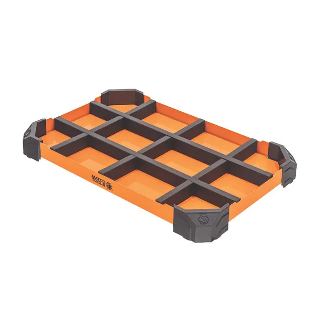 ADJUSTABLE PARTS TRAY WITH MAGNETIC INSERT - ORANGE
