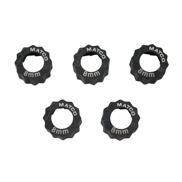 5 PIECE 8MM HEX GRIP EXTRACTOR RING