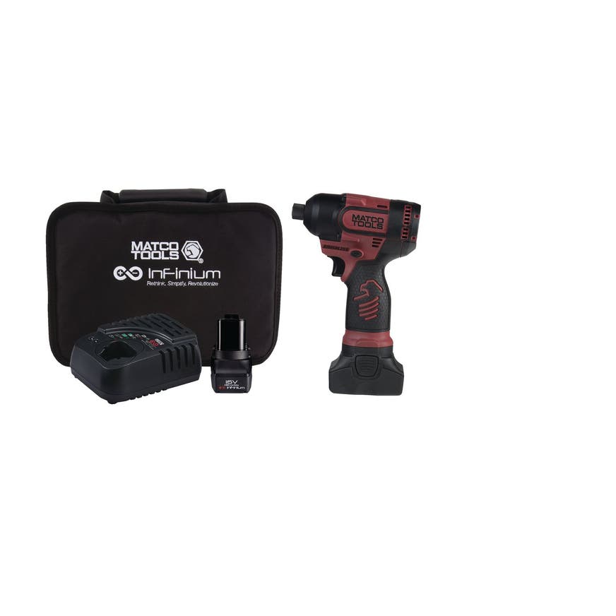16V CORDLESS INFINIUM™ 1/4" HEX HIGH PERFORMANCE IMPACT DRIVER KIT