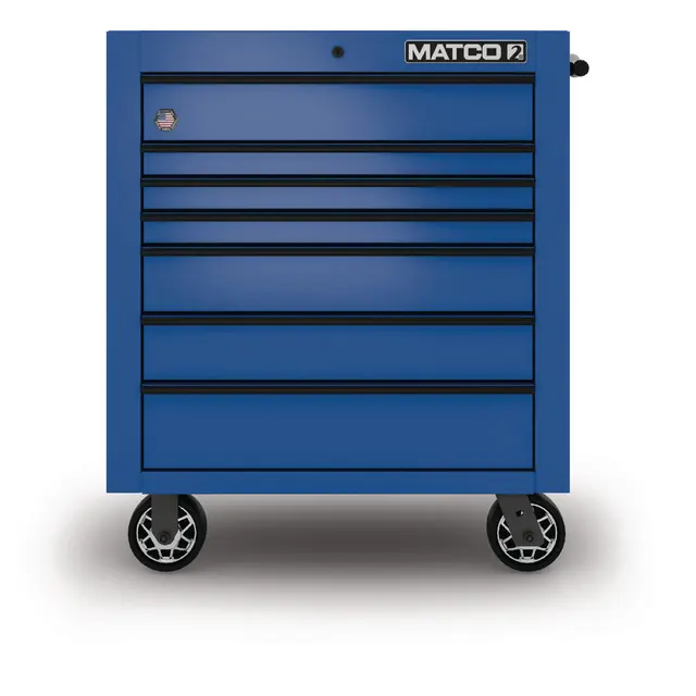 35" x 25" SINGLE-BAY 2s SERIES TOOLBOX (SAPPHIRE BLUE/BLACK)