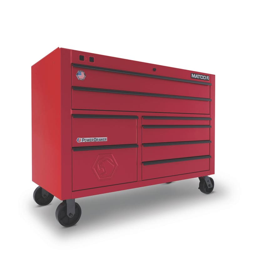 55" x 25" DOUBLEBAY 2s SERIES TOOLBOX (FIRE RED/BLACK) 2225TBRRB