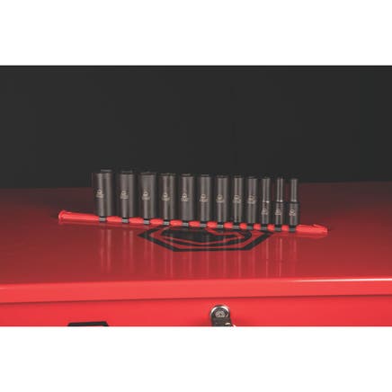 12 PIECE 3/8" DRIVE SAE 6 POINT ADV DEEP IMPACT SOCKET SET