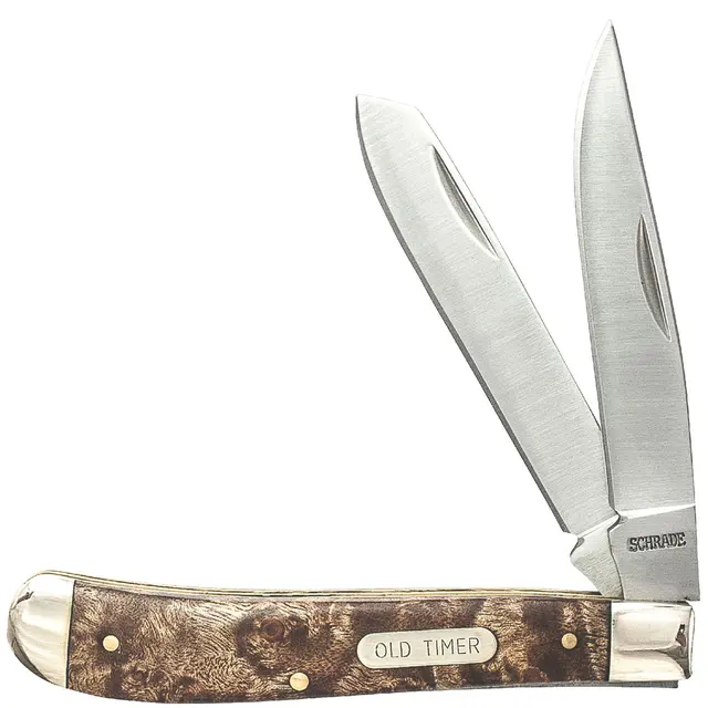 OLD TIMER GUNSTOCK TRAPPER FOLDING POCKET KNIFE