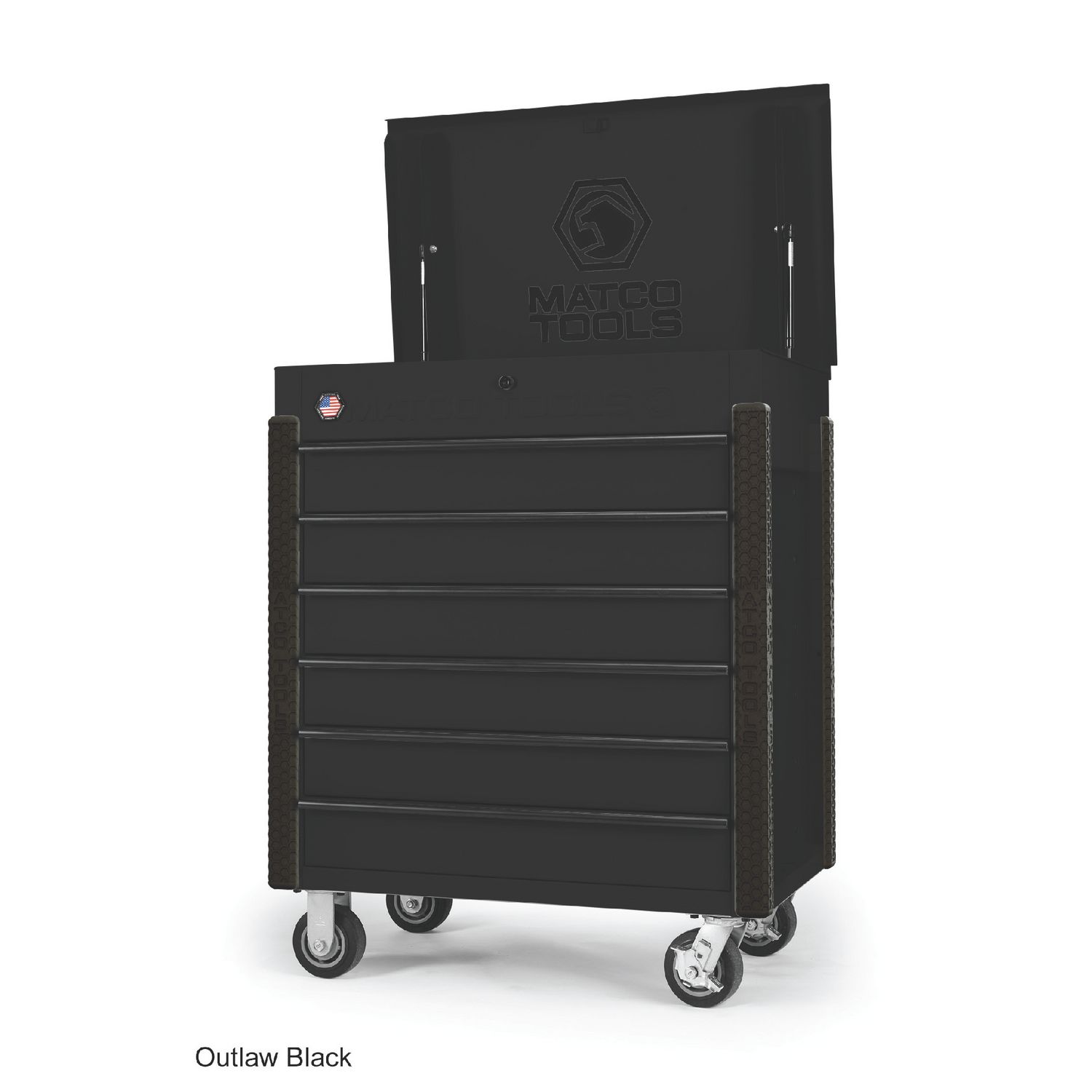 35 x 22 JSC483 ROLLING TOOL CART OUTLAW BLACK BLACK JSC483 BBB