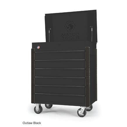 35” x 22” JSC483 ROLLING TOOL CART (OUTLAW BLACK/BLACK)