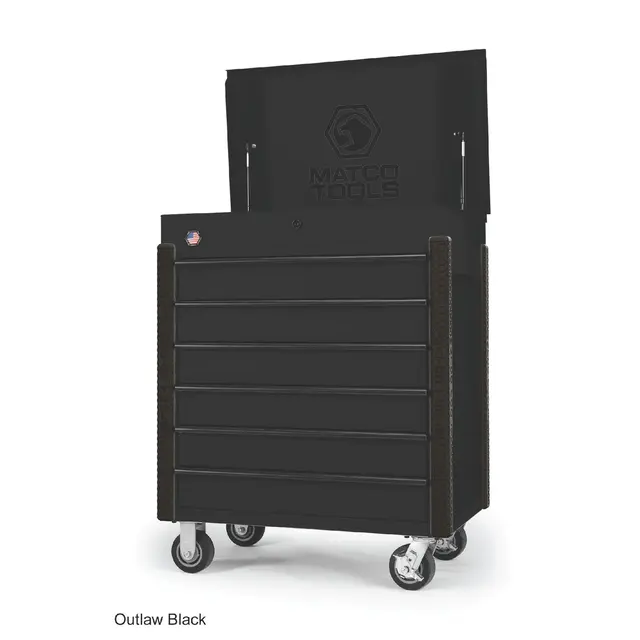 35” x 22” JSC483 ROLLING TOOL CART (OUTLAW BLACK/BLACK)
