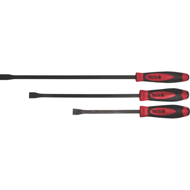 3 PIECE STRAIGHT TIP PRY BAR SET - RED