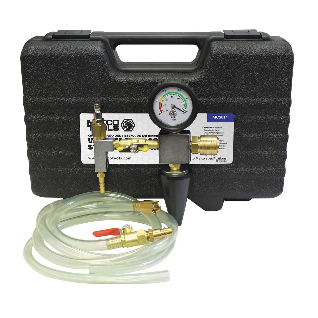 VACUUMTYPE HEAVYDUTY AND PASSENGER VEHICLE COOLING SYSTEM FILLER KIT