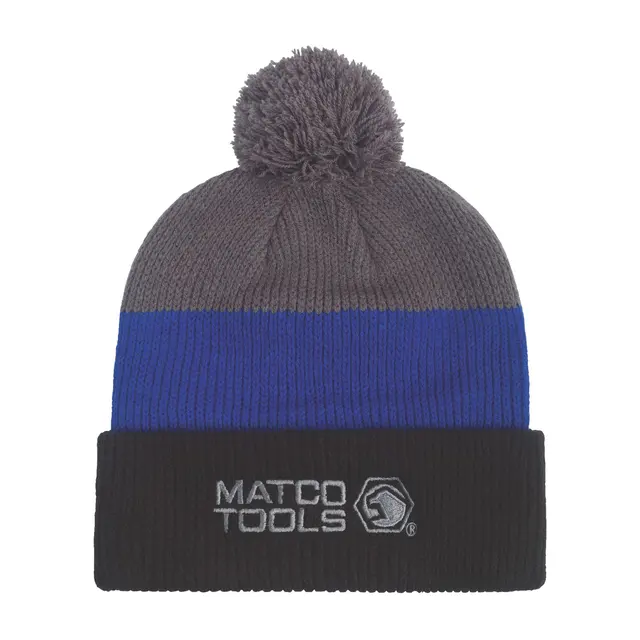 STRIPED POM BEANIE