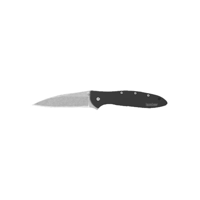 KERSHAW LEEK BLACK STONEWASH