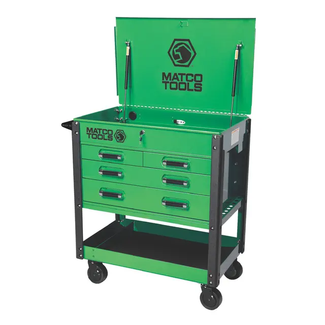 MSC4 FOUR DRAWER CART GRN/BLK