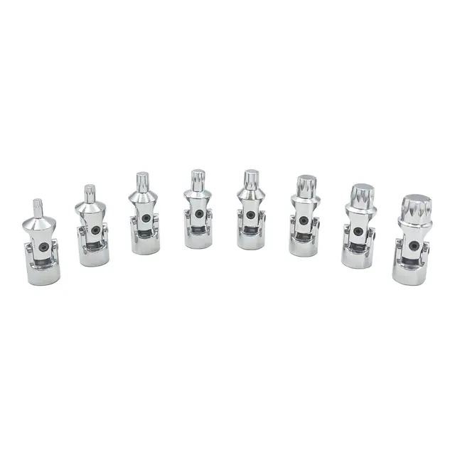 8 PIECE 1/4" DRIVE STUBBY UNIVERSAL TRIPLE SQUARE BIT SOCKET SET