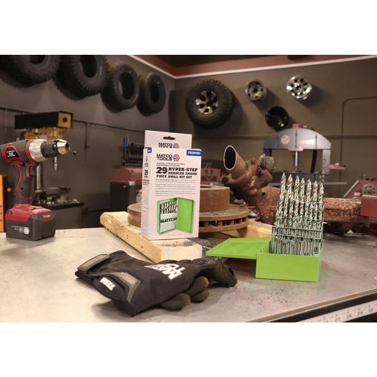 HYPERSTEP HIGHSPEED STEEL DRILL BIT SET, 29 PIECE DB29HSG Matco Tools