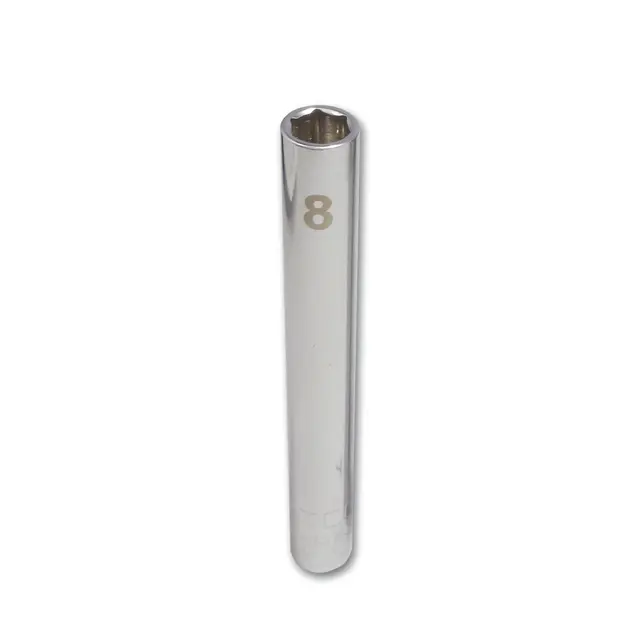 1/4" DRIVE 8MM METRIC CHROME DEEP SOCKET