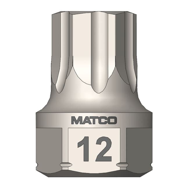 3/8" AND 17MM DUAL DRIVE METRIC OPTI-GRIP HEX BIT 12MM