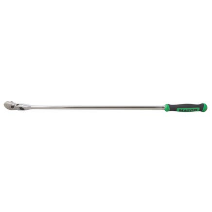 1/2" DRIVE 33-3/8" EIGHTY8 TOOTH LOCKING FLEX RATCHET WITH ERGO HANDLE - GREEN