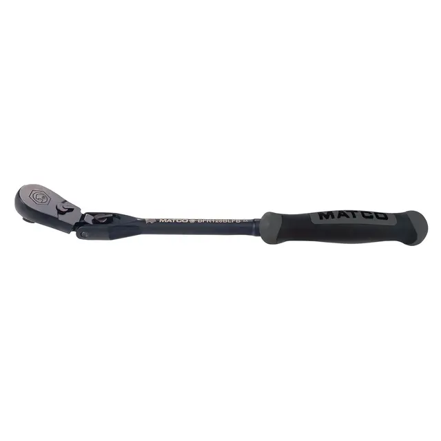 3/8" DRIVE 12-1/2" EIGHTY8 TOOTH BLACK CHROME LOCKING FLEX RATCHET WITH ERGO HANDLE - SHADOW GRAY