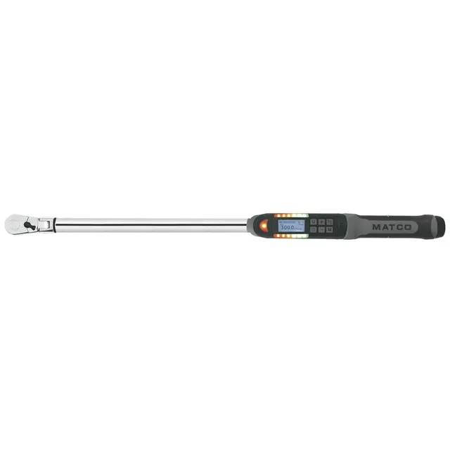 1/2" DRIVE FLEX HEAD ELECTRONIC TORQUE WRENCH 30-300 FT. LBS. WITH ANGLE - SHADOW GRAY