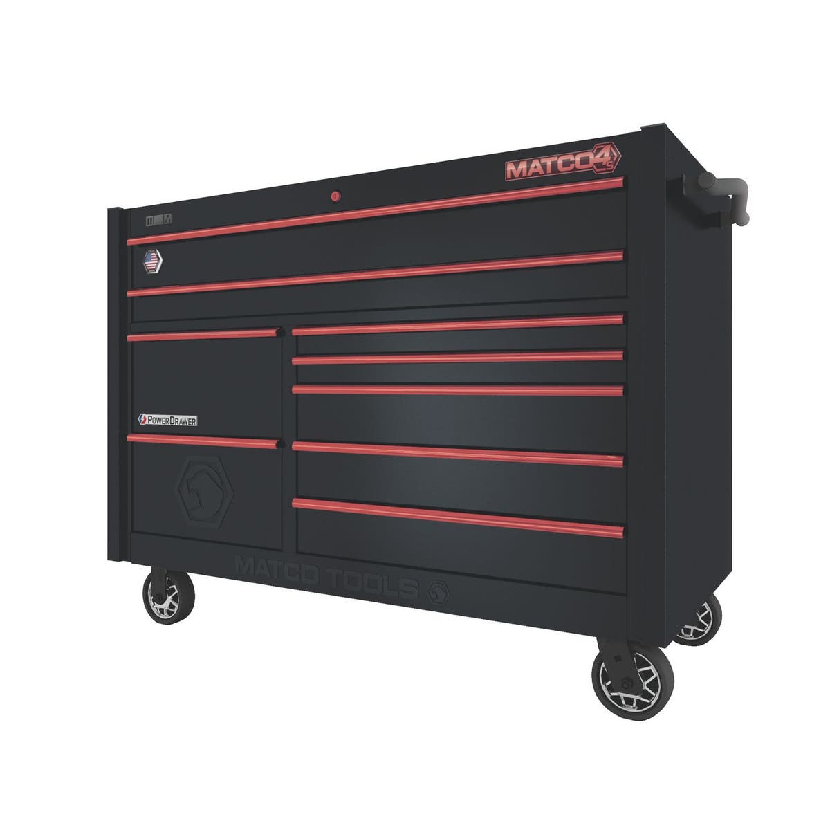 57" x 28" DOUBLEBAY 4s SERIES TOOLBOX (OUTLAW BLACK/RED) 4228TBBBR