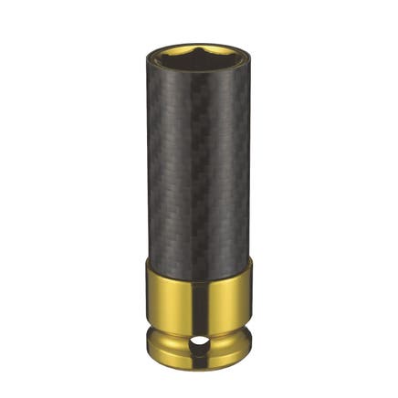 1/2" DRIVE 19MM METRIC 6 POINT THIN WALL SOCKET - GOLD