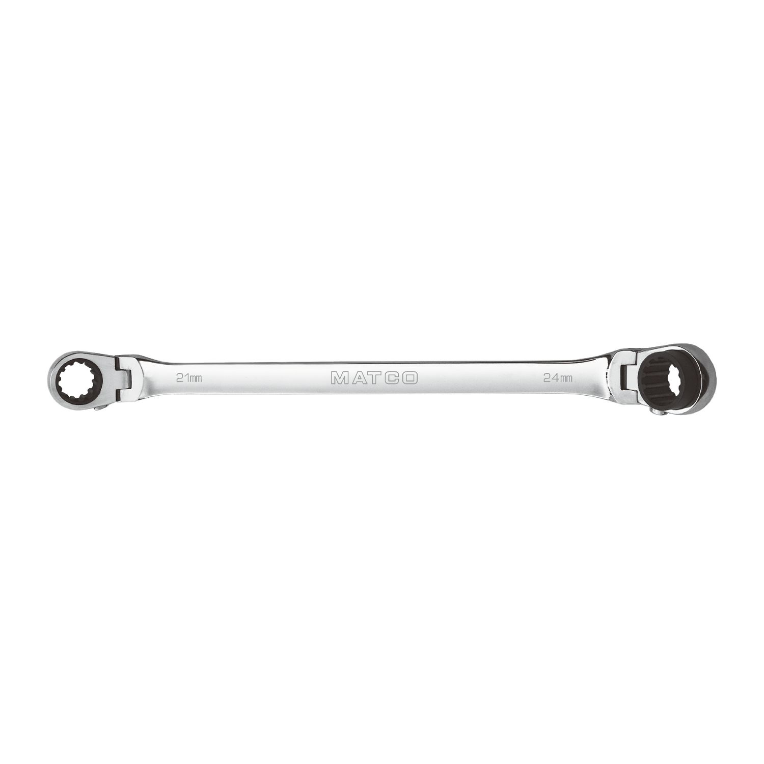 Ratcheting Double Flex Head Wrench For Nano Sockets