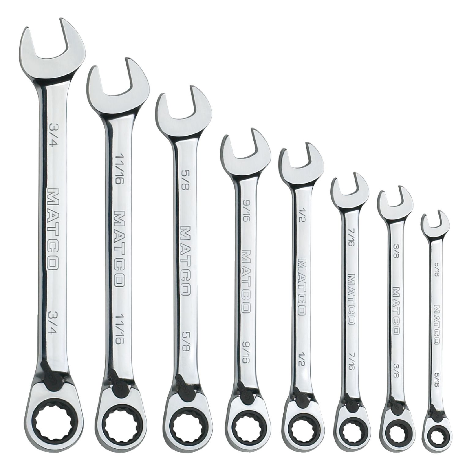 Matco ratcheting on sale wrench set