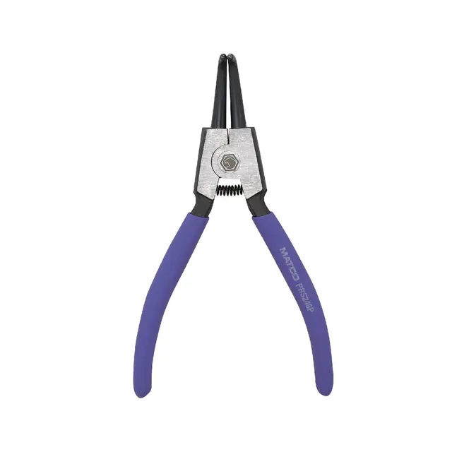 7" EXTERNAL SNAP RING PLIERS BENT NOSE 0.067" - PURPLE
