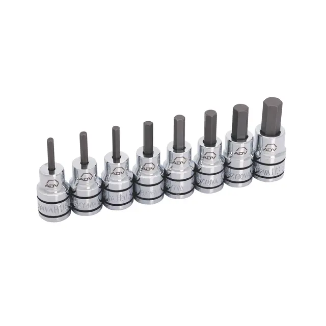 8 PIECE 3/8" DRIVE SAE ADV HEX BIT SOCKET SET