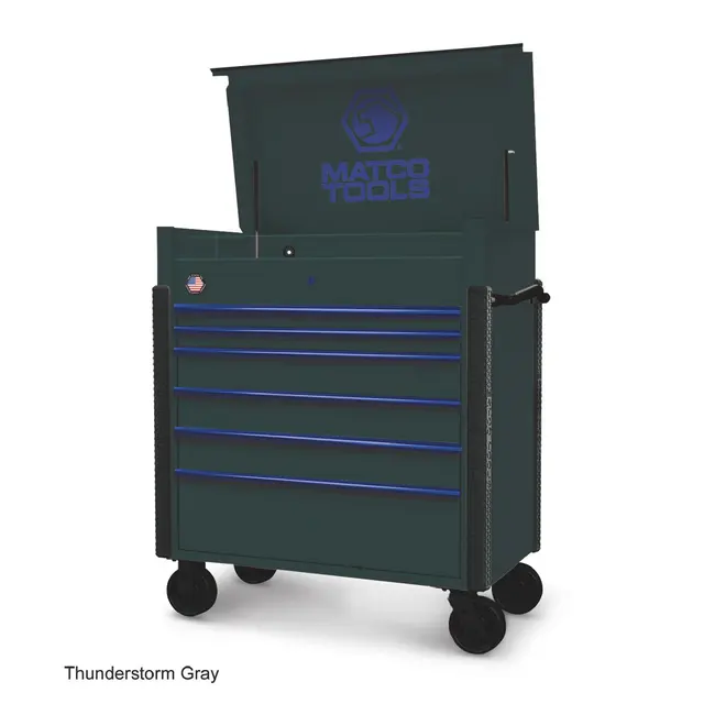 41" x 23" JSC773 ROLLING TOOL CART (THUNDERSTORM GRAY/BLUE)