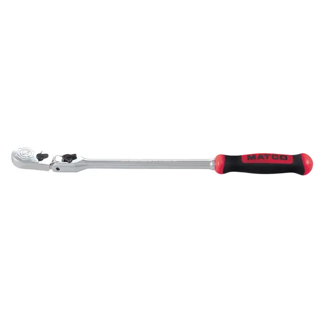 1/4" DRIVE 10-3/4" EIGHTY8 TOOTH LOCKING FLEX RATCHET WITH ERGO HANDLE - RED