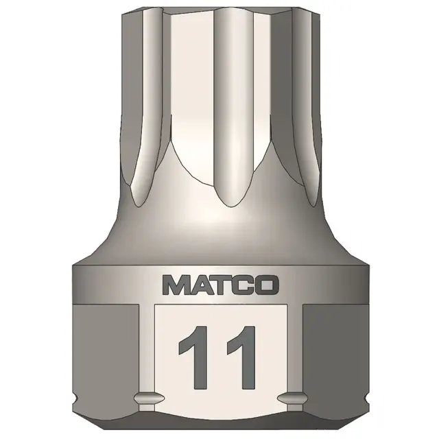 3/8" AND 17MM DUAL DRIVE METRIC OPTI-GRIP HEX BIT 11MM