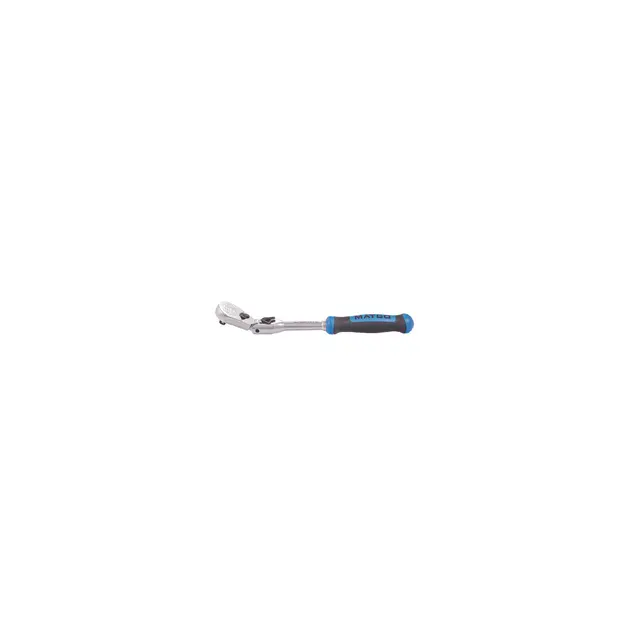 1/4" DRIVE 7-3/4" EIGHTY8 TOOTH LOCKING FLEX RATCHET WITH ERGO HANDLE - BLUE