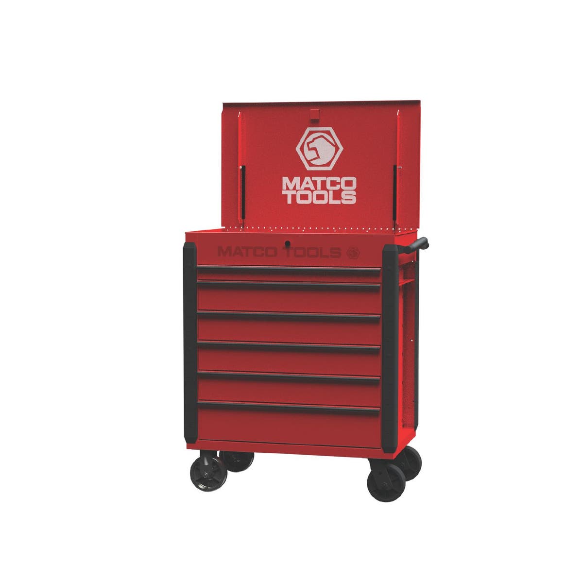JAMESTOWN SERVICE CART 480 SERIES FIRE RED WITH BLACK TRIM JSC480RB