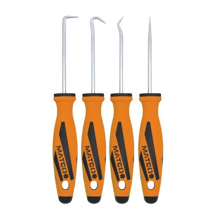 4 PIECE MINI HOOK AND PICK SET - ORANGE