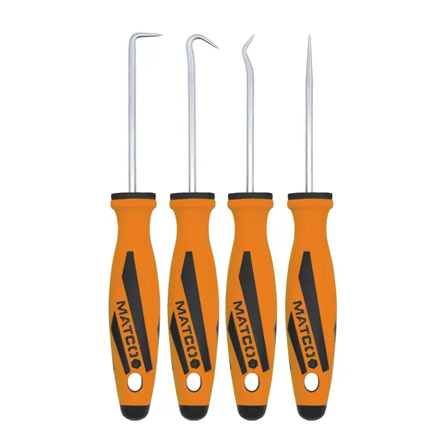 4 PIECE MINI HOOK AND PICK SET - ORANGE