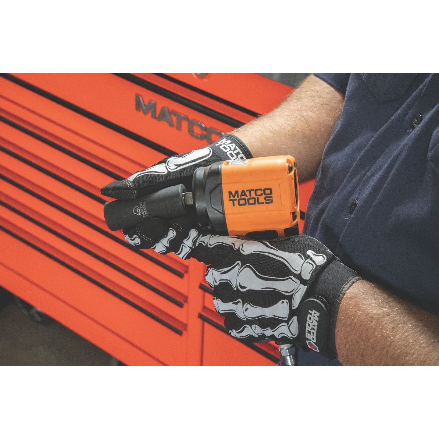 1/2" DRIVE STUBBY PNEUMATIC IMPACT WRENCH - ORANGE