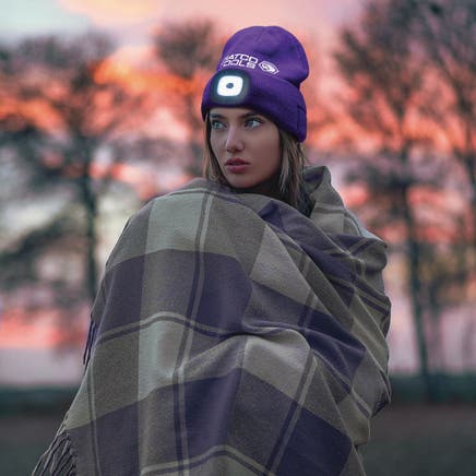 BLUETOOTH LIGHT BEANIE - PURPLE