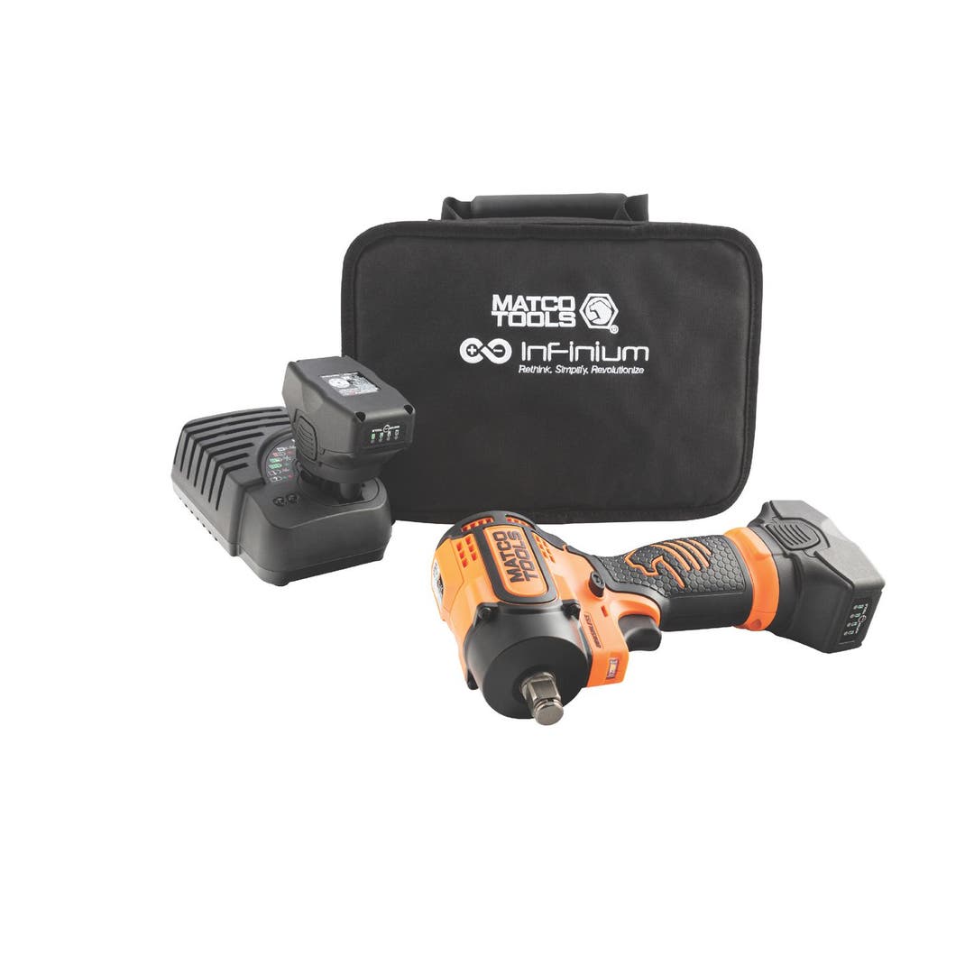 16V CORDLESS INFINIUM™ 1/2" DRIVE STUBBY IMPACT WRENCH KIT ORANGE