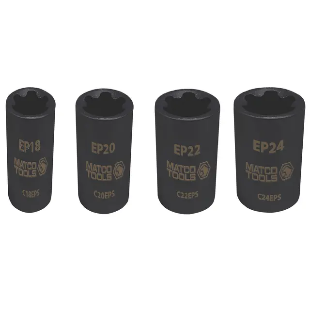 4 PIECE 1/2" DRIVE RECESSED TORX® PLUS IMAPCT SOCKET SET