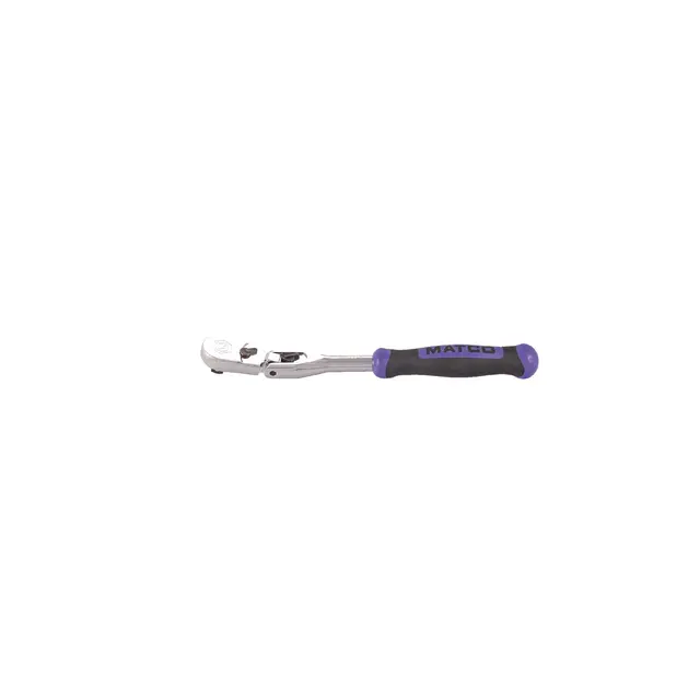3/8" DRIVE 10" EIGHTY8 TOOTH LOCKING FLEX RATCHET WITH ERGO HANDLE - PURPLE