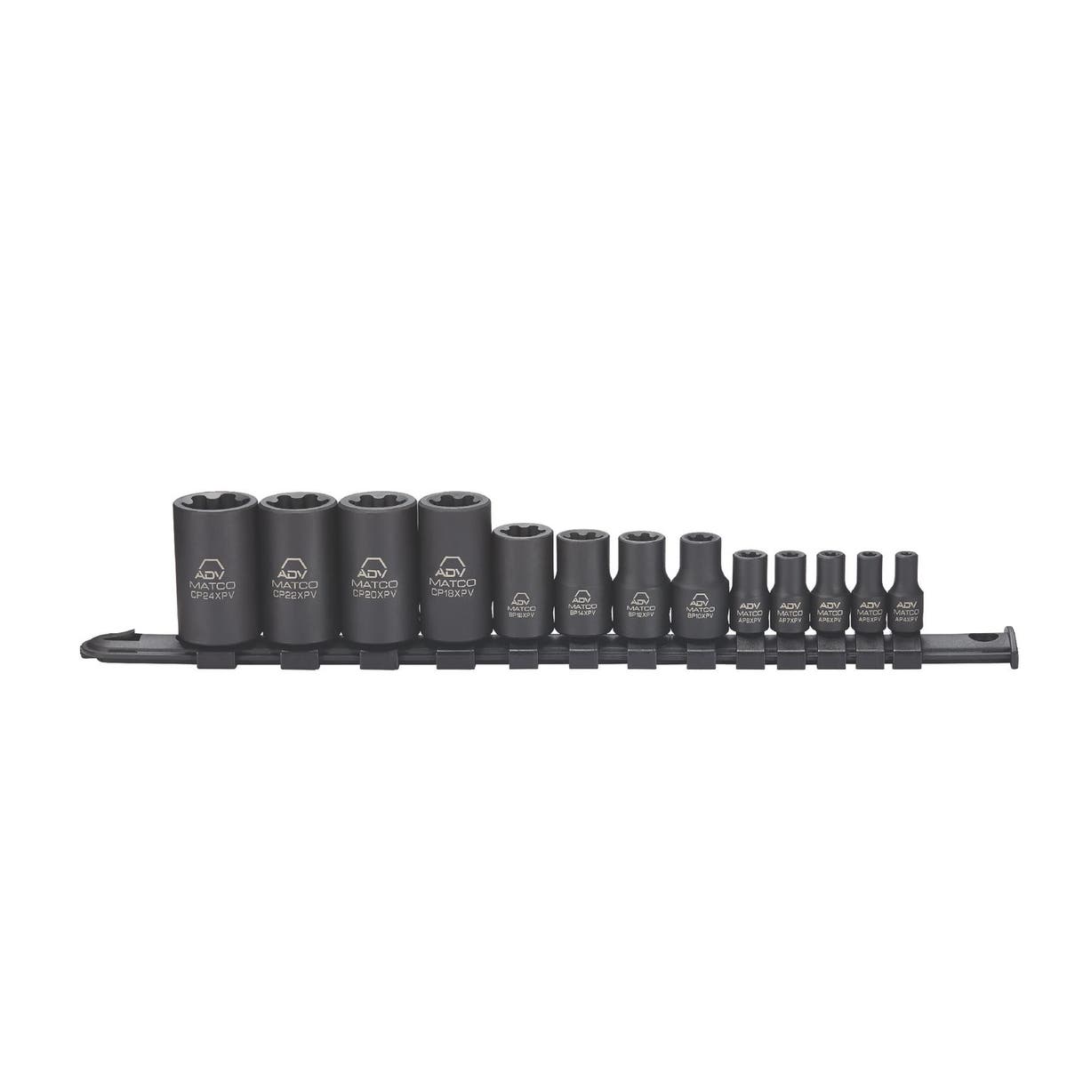 13 piece adv inverted torx plus impact socket set sabcp13xpv matco tools