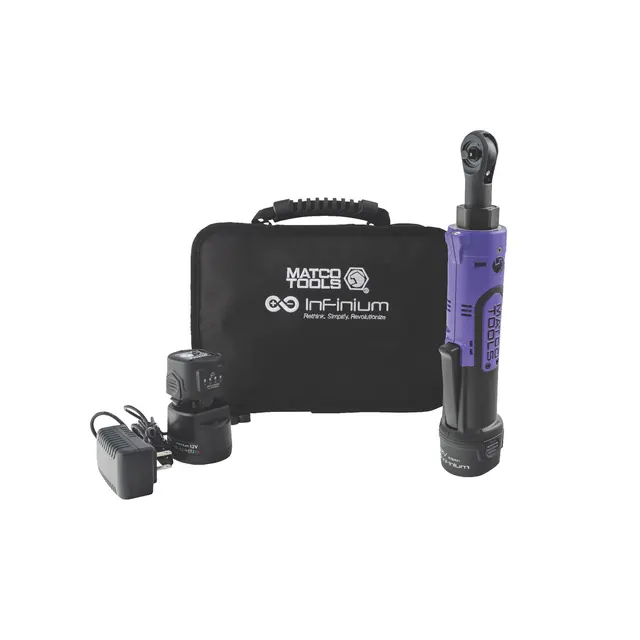 12V CORDLESS INFINIUM™ 1/4" BRIDGED HEAD RATCHET KIT - PURPLE