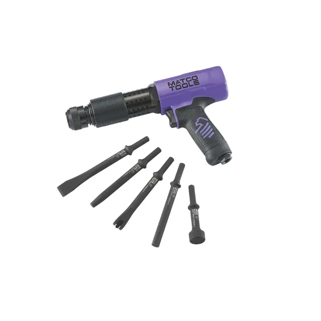 LONG BARREL PNEUMATIC AIR HAMMER KIT - PURPLE